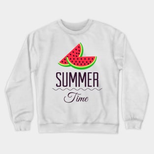 Watermelon, Summer Time Crewneck Sweatshirt